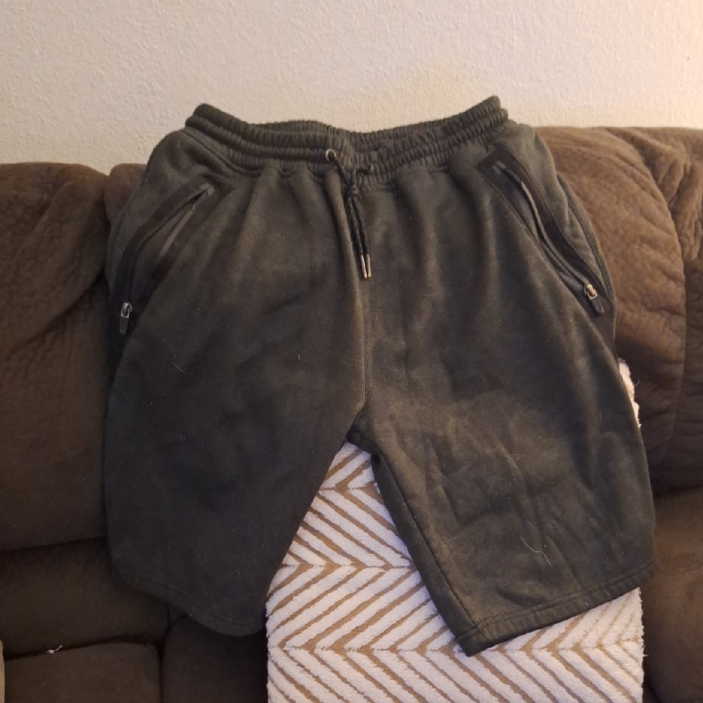 Burnside Dark Green Athletic Shorts